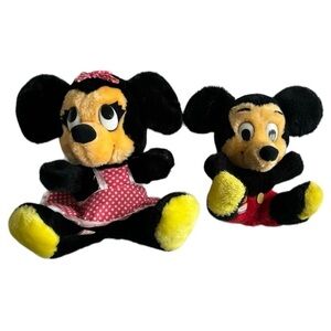 Vintage Walt Disney Mickey and Minnie Mouse Stuffies